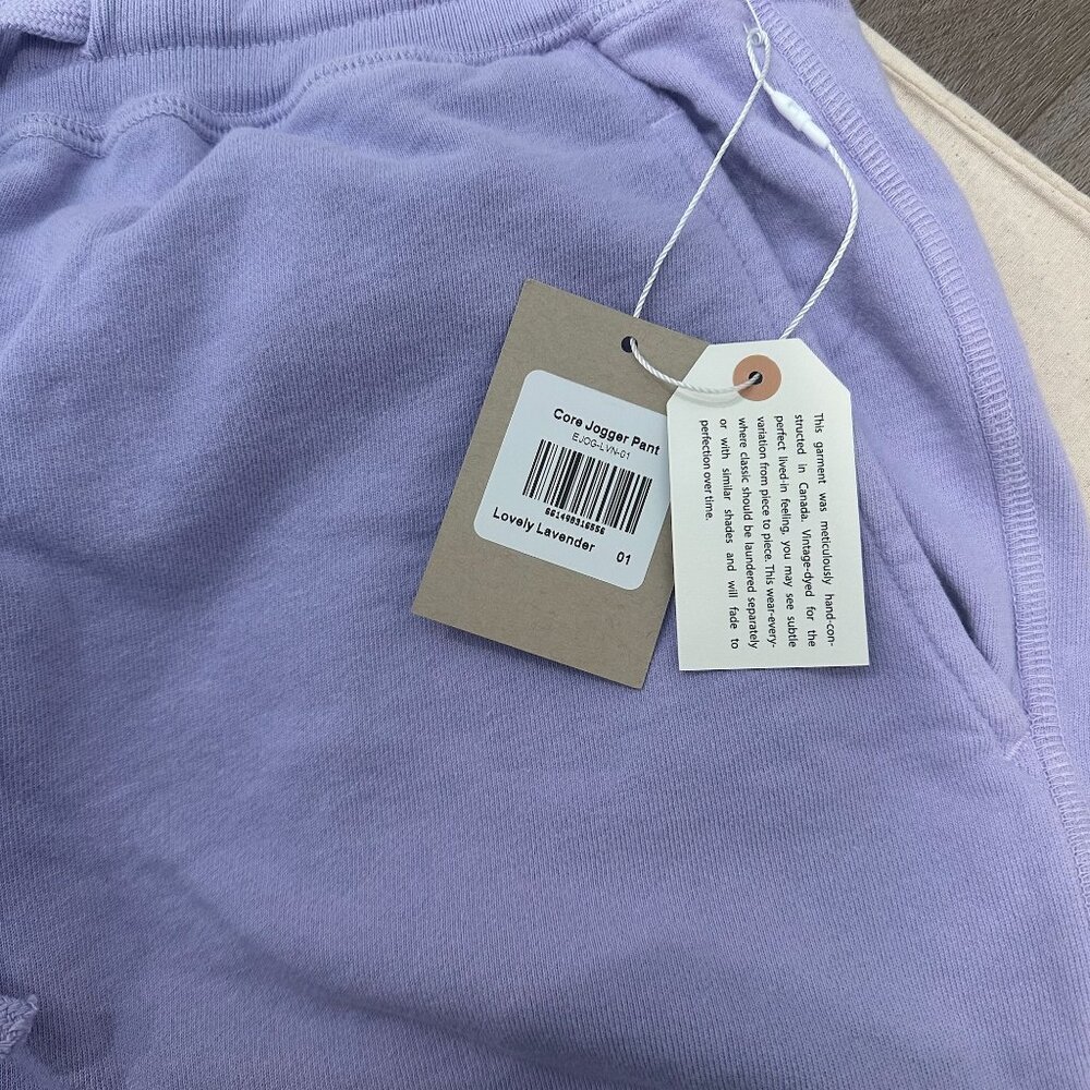 NWT Tkees Core Jogger Cotton Drawstring Sweatpants Lovely Lavender size 1 - Picture 5 of 7